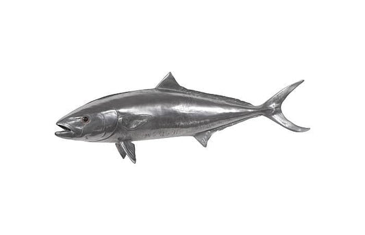 Phillips Collection - Yellow Tailed King Fish Wall Sculpture, Resin, Polished Aluminum Finish - PH64552