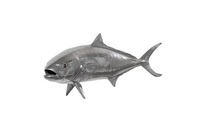 Phillips Collection - Yellow Tailed King Fish Wall Sculpture, Resin, Polished Aluminum Finish - PH64552