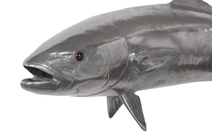 Phillips Collection - Yellow Tailed King Fish Wall Sculpture, Resin, Polished Aluminum Finish - PH64552
