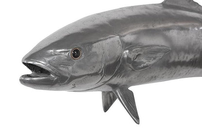 Phillips Collection - Yellow Tailed King Fish Wall Sculpture, Resin, Polished Aluminum Finish - PH64552