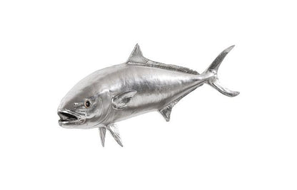 Phillips Collection - Yellow Tailed King Fish Wall Sculpture, Resin, Silver Leaf - PH64551 view 2