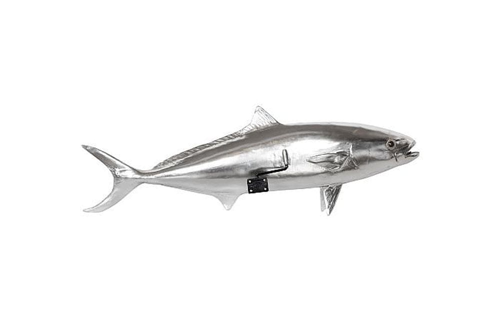 Phillips Collection - Yellow Tailed King Fish Wall Sculpture, Resin, Silver Leaf - PH64551 view 3