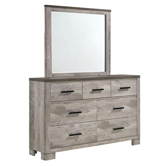 Picket House Furnishings - Adam 6-Drawer Dresser with Mirror in Gray - MC300DRMR veiw 1