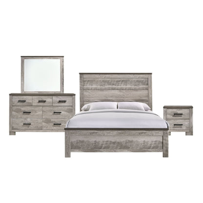 Picket House Furnishings - Adam Queen Panel 4PC Bedroom Set in Gray - MC300QB4PC veiw 1