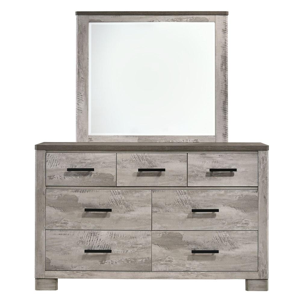 Picket House Furnishings - Adam Queen Panel 4PC Bedroom Set in Gray - MC300QB4PC veiw 6