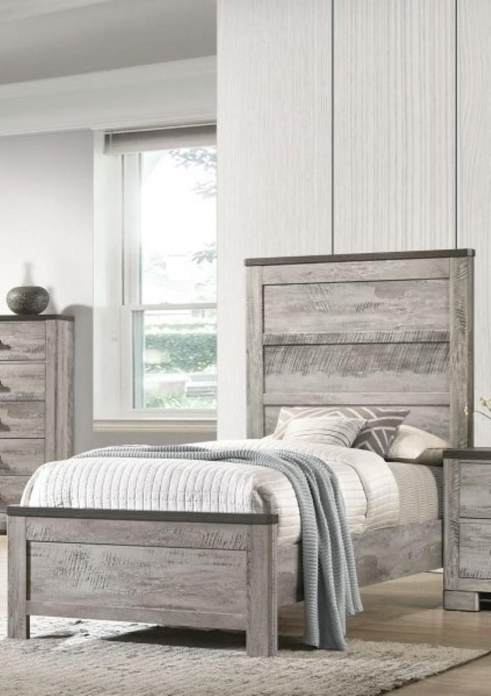 Picket House Furnishings - Adam Twin Panel Bed in Gray - MC300TB veiw 1