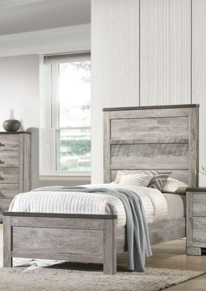 Picket House Furnishings - Adam Twin Panel Bed in Gray - MC300TB veiw 1