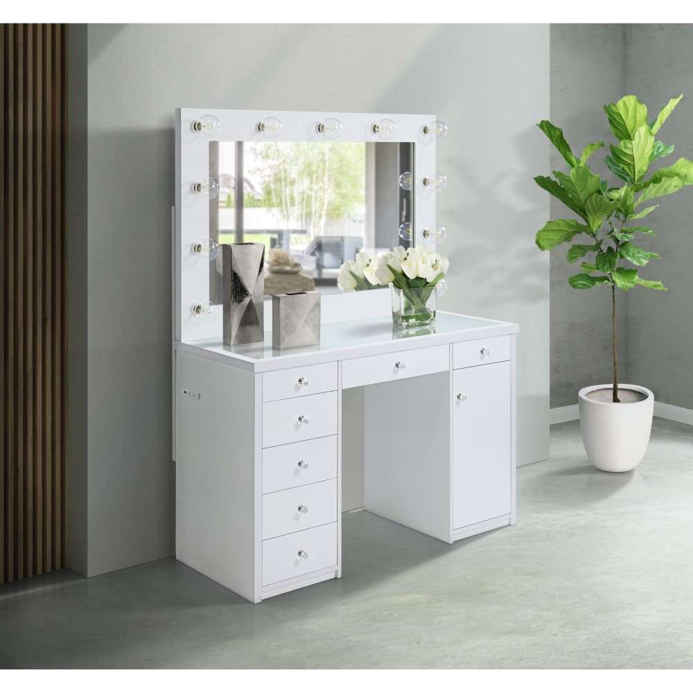 Picket House Furnishings - Adeline 2Pc Vanity Set in White - CVAM2PC veiw 1