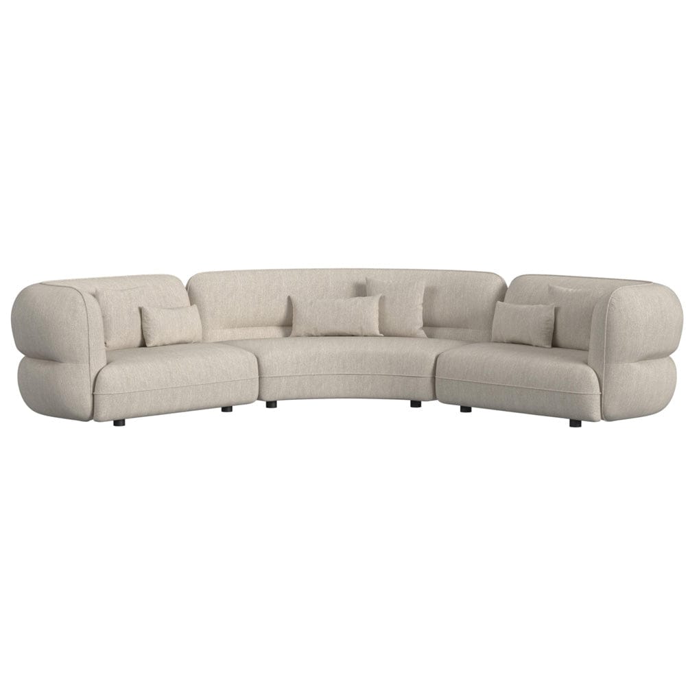 Picket House Furnishings -  Alessandra Sectional Set in Woolen Camel with 6 Pillows - U-15310-11110-SS view 1