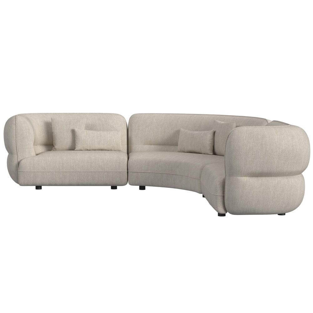 Picket House Furnishings -  Alessandra Sectional Set in Woolen Camel with 6 Pillows - U-15310-11110-SS view 2