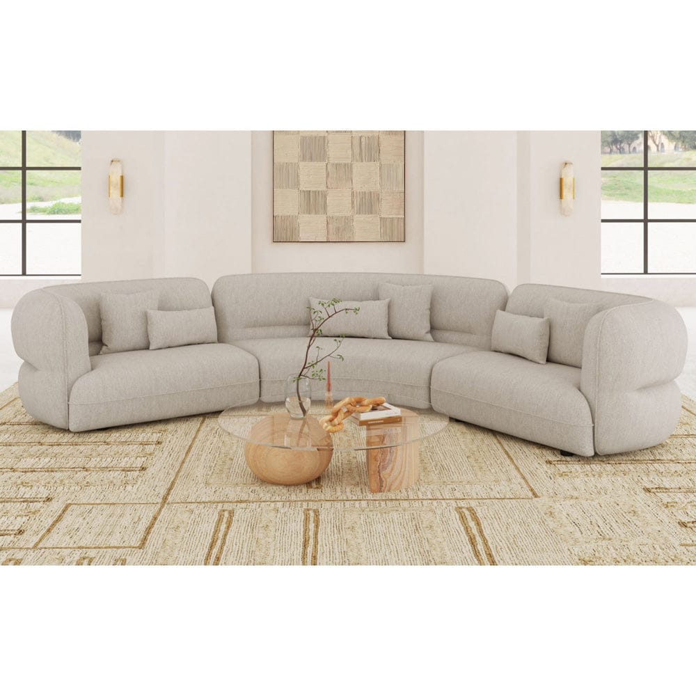 Picket House Furnishings -  Alessandra Sectional Set in Woolen Camel with 6 Pillows - U-15310-11110-SS view 5