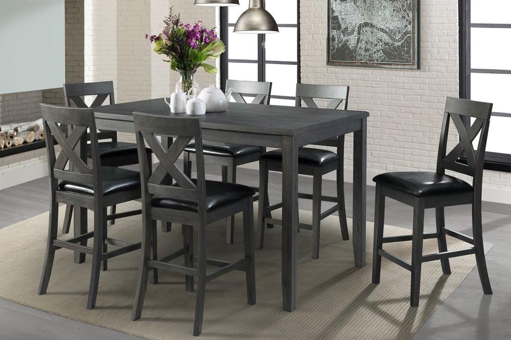 Picket House Furnishings - Alexa 7PC Counter Height Dining Set in Gray - DAX4007CS veiw 1