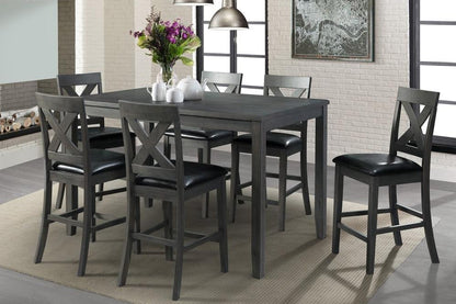 Picket House Furnishings - Alexa 7PC Counter Height Dining Set in Gray - DAX4007CS veiw 1