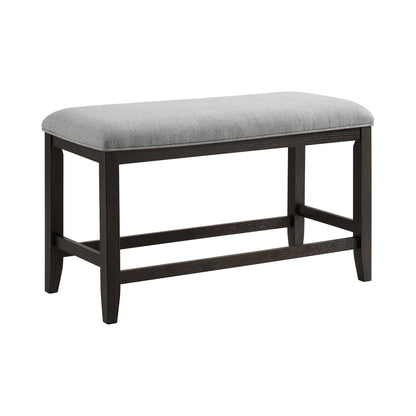 Picket House Furnishings - Alodia Counter Bench with Grey Fabric in Charcoal - D-18680-8-CBN view 1