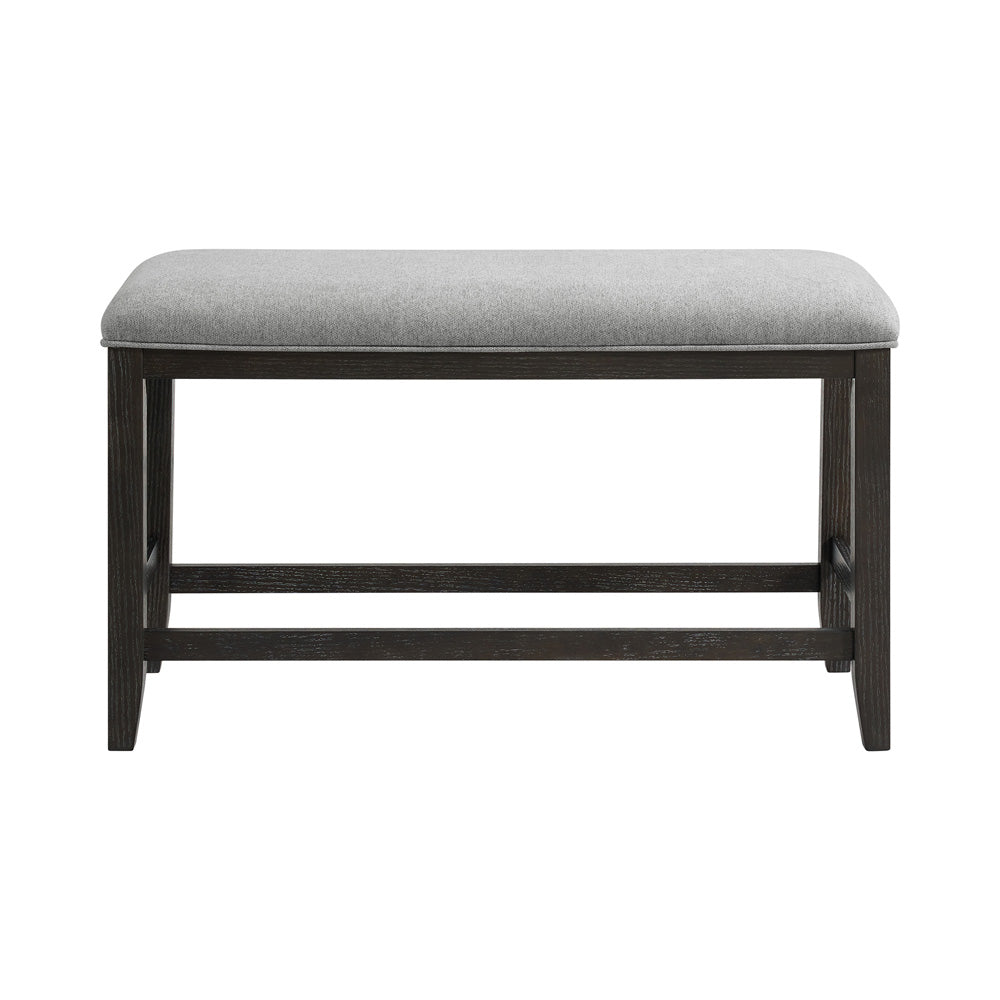 Picket House Furnishings - Alodia Counter Bench with Grey Fabric in Charcoal - D-18680-8-CBN view 2