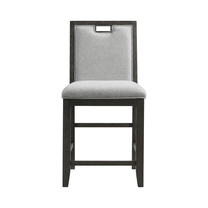 Picket House Furnishings - Alodia Counter Chair with Grey Fabric in Charcoal Set of 2 - D-18680-8-CSC view 3