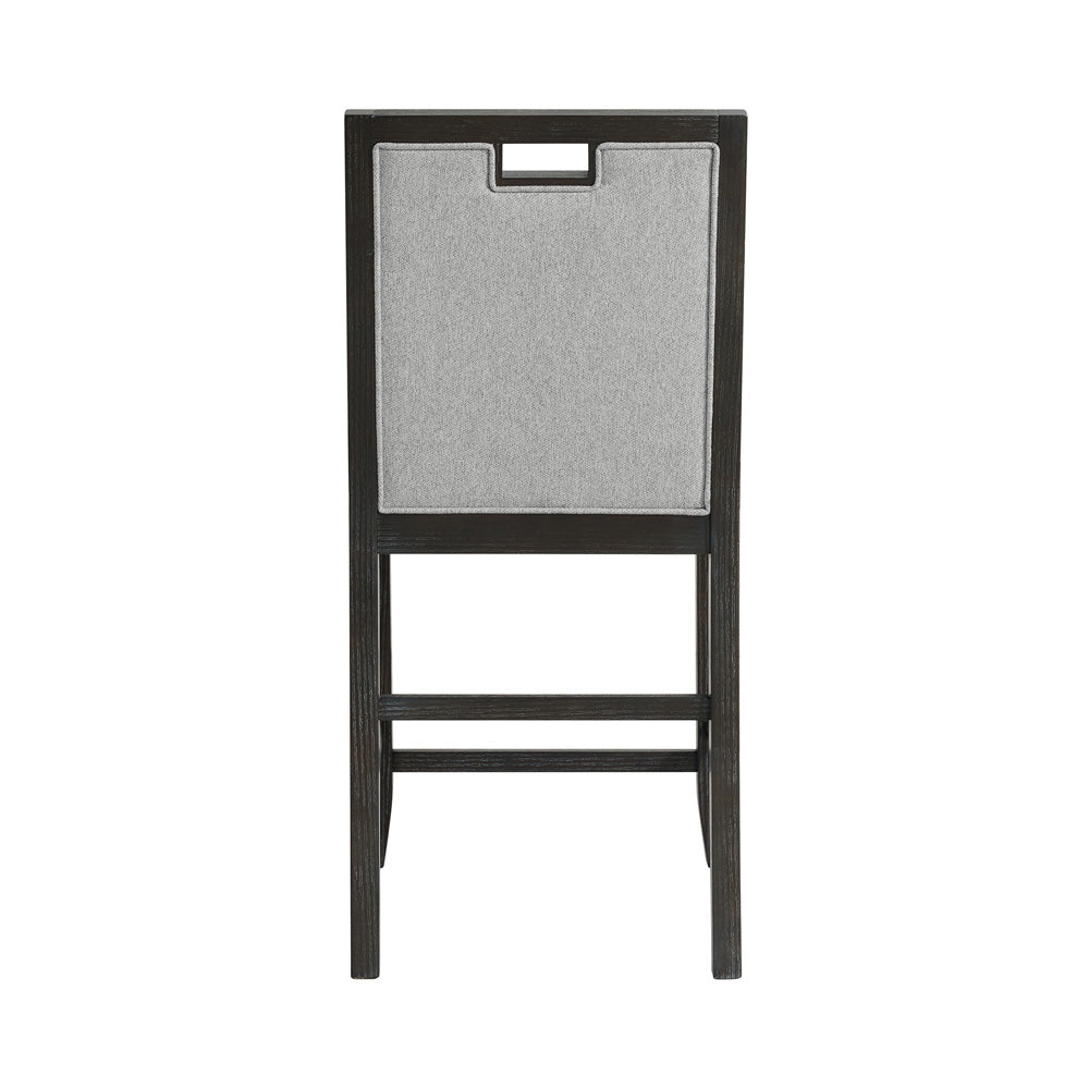 Picket House Furnishings - Alodia Counter Chair with Grey Fabric in Charcoal Set of 2 - D-18680-8-CSC view 4