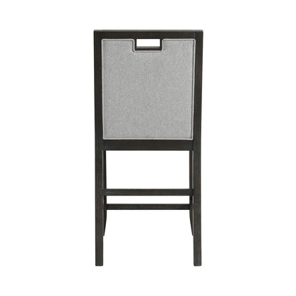 Picket House Furnishings - Alodia Counter Chair with Grey Fabric in Charcoal Set of 2 - D-18680-8-CSC view 4