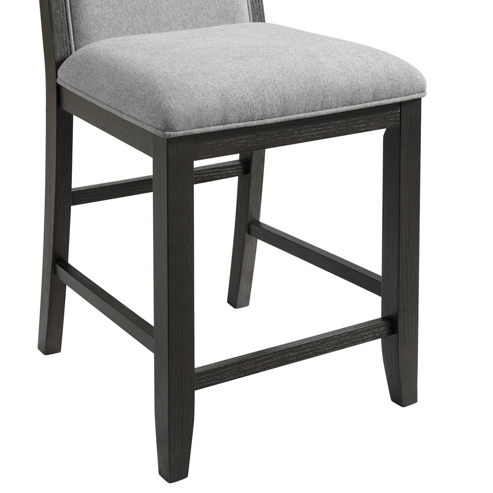 Picket House Furnishings - Alodia Counter Chair with Grey Fabric in Charcoal Set of 2 - D-18680-8-CSC view 5