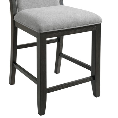 Picket House Furnishings - Alodia Counter Chair with Grey Fabric in Charcoal Set of 2 - D-18680-8-CSC view 5