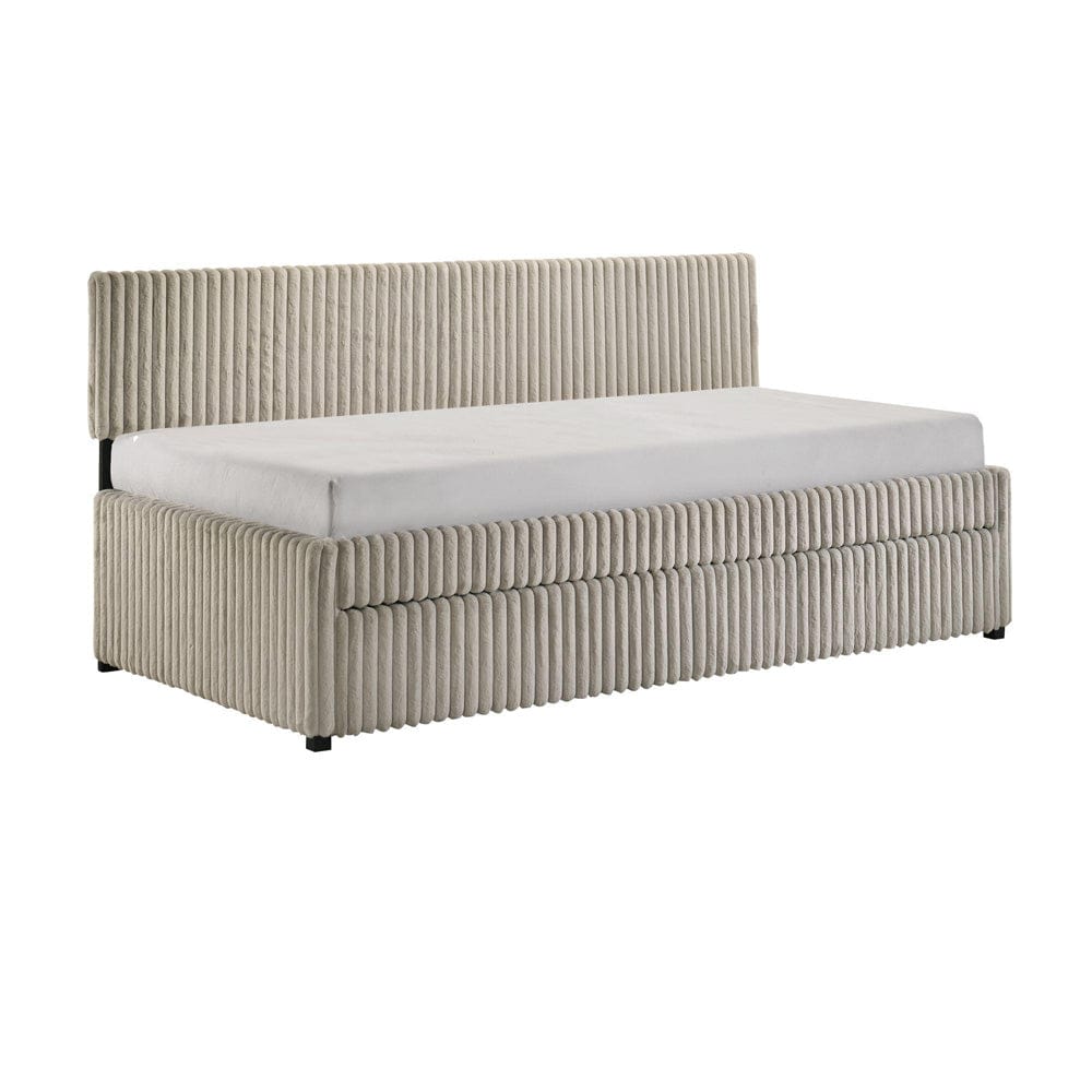 Picket House Furnishings -  Amelia Twin Daybed with Trundle in Corduroy Beige - UB-19290-7-DB view 1