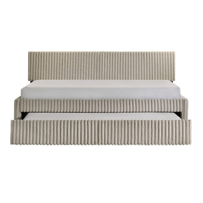 Picket House Furnishings -  Amelia Twin Daybed with Trundle in Corduroy Beige - UB-19290-7-DB view 4