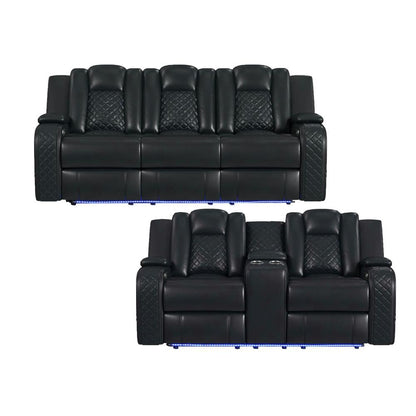 Picket House Furnishings -  Amias 2PC Living Room Set in Pebble Black-Sofa & Loveseat - U-8900-8206-SL-2PC veiw 1