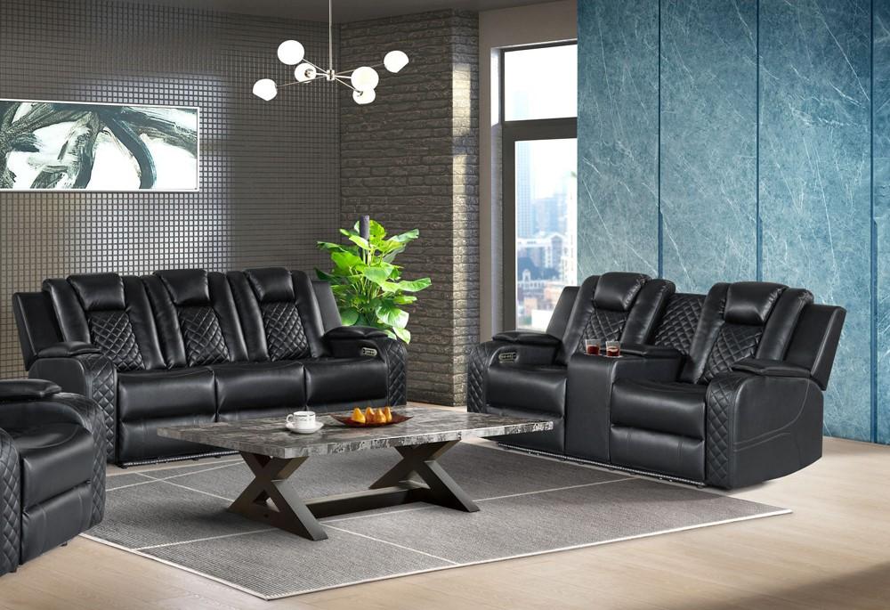 Picket House Furnishings -  Amias 2PC Living Room Set in Pebble Black-Sofa & Loveseat - U-8900-8206-SL-2PC veiw 4
