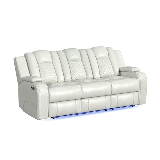 Picket House Furnishings - Amias Power Motion Sofa with Power Headrest, Dropdown Table, Power Strip, Led and Reading Light in Pebble Oyster - U-8900-8205-308PP view 1
