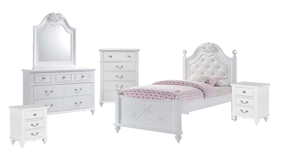 Picket House Furnishings - Annie Twin Platform 6PC Bedroom Set - AN700T6PC veiw 1