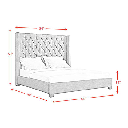 Picket House Furnishings - Arden King Tufted Upholstered Bed in Charcoal - UMW090KB veiw 7