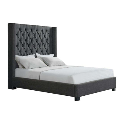 Picket House Furnishings - Arden Queen Tufted Upholstered Bed in Charcoal - UMW090QB veiw 1