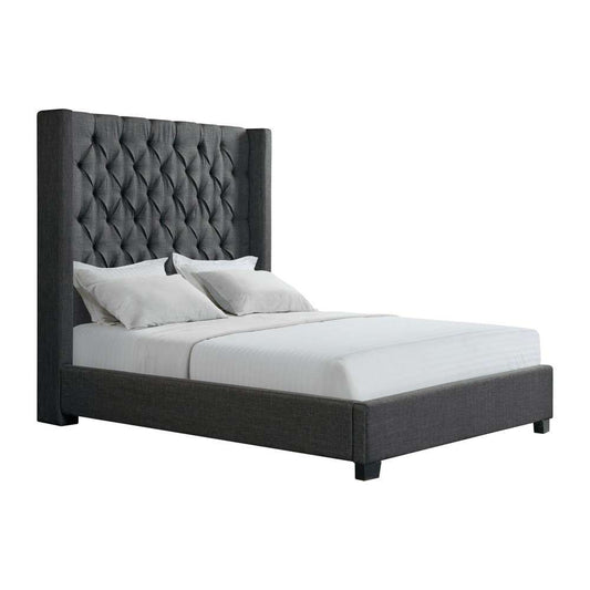 Picket House Furnishings - Arden Queen Tufted Upholstered Bed in Charcoal - UMW090QB veiw 1