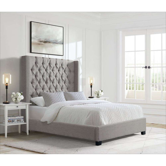 Picket House Furnishings - Arden Queen Tufted Upholstered Bed in Grey - UMW092QB veiw 2