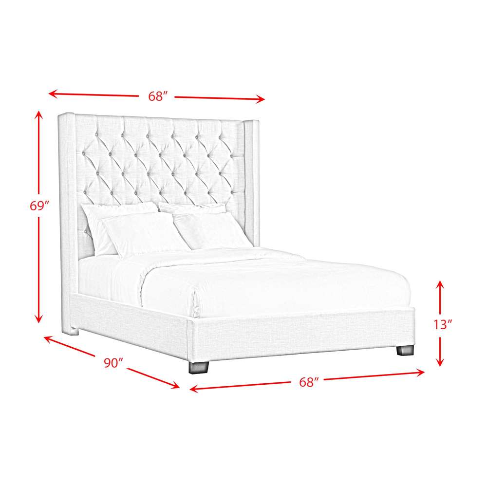 Picket House Furnishings - Arden Queen Tufted Upholstered Bed in Grey - UMW092QB veiw 7