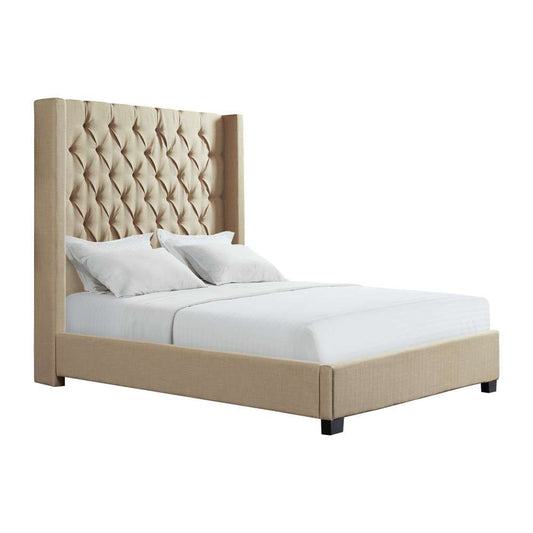 Picket House Furnishings - Arden Queen Tufted Upholstered Bed in Natural - UMW082QB veiw 1
