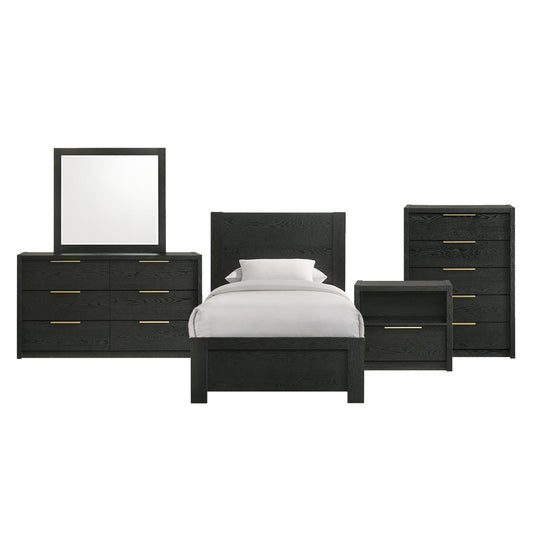Picket House Furnishings - Ardmore Bend Twin 5PC Bedroom Set in Black - B-19230-8-TB-5PC view 1