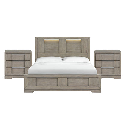 Picket House Furnishings - Argo King 3PC Bedroom Set in Grey - B-9770-3-KBL-NS2 view 1