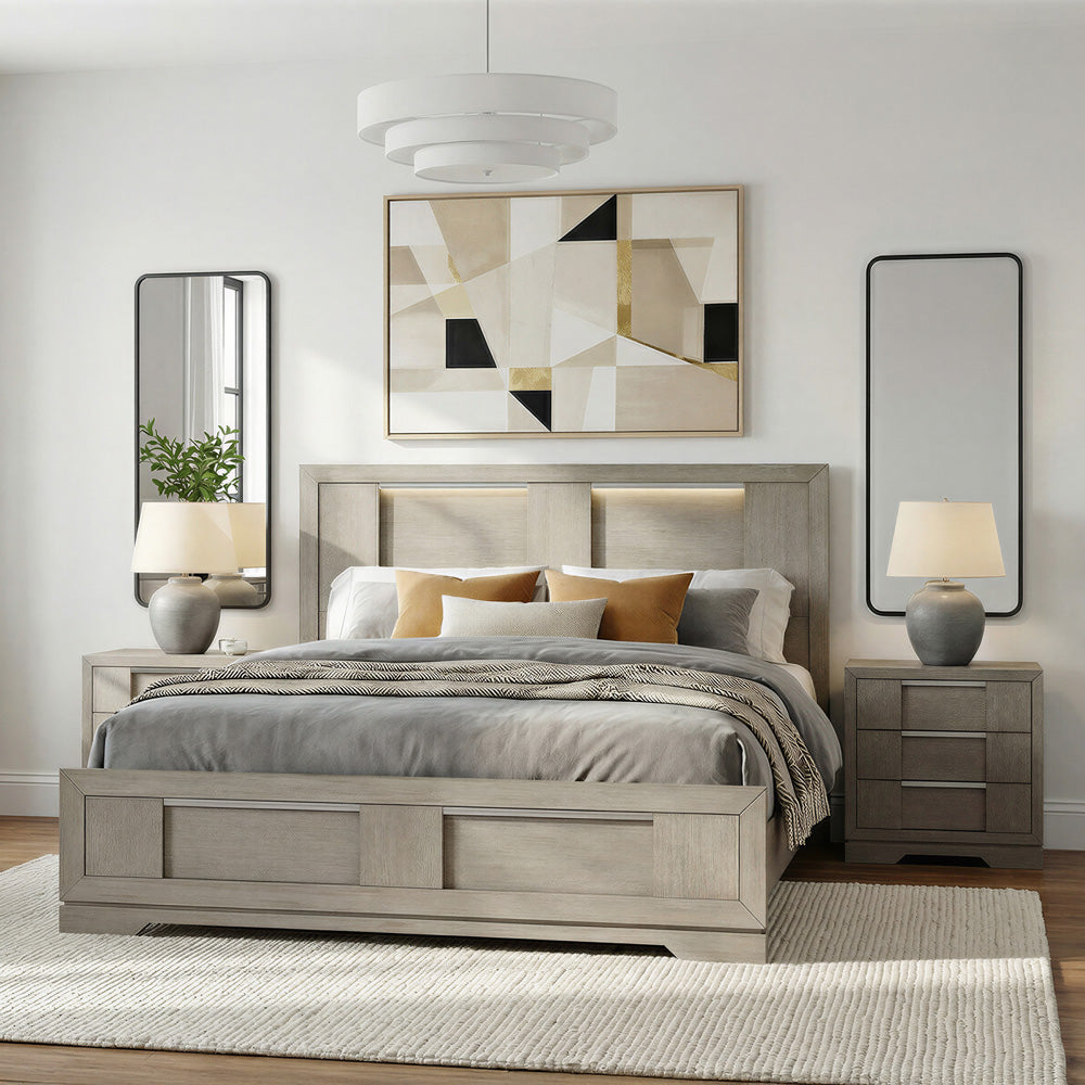Picket House Furnishings - Argo King 3PC Bedroom Set in Grey - B-9770-3-KBL-NS2 view 3