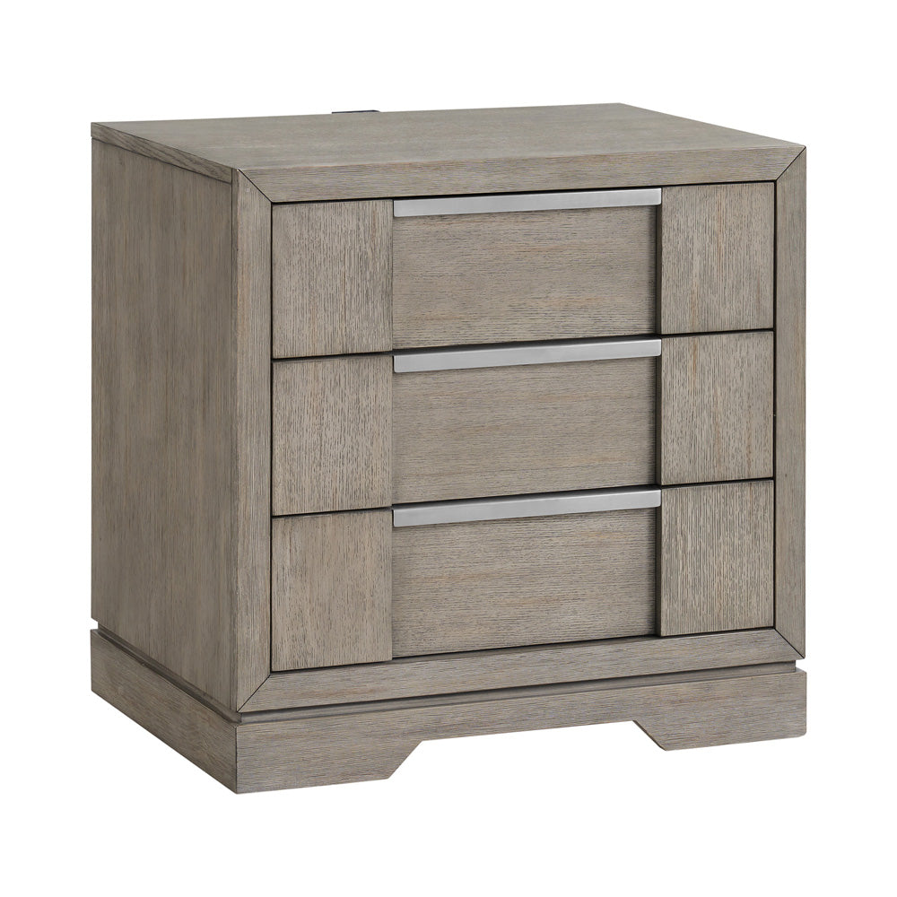 Picket House Furnishings - Argo King 5PC Bedroom Set in Grey - B-9770-3-KBL-NSDRC view 2