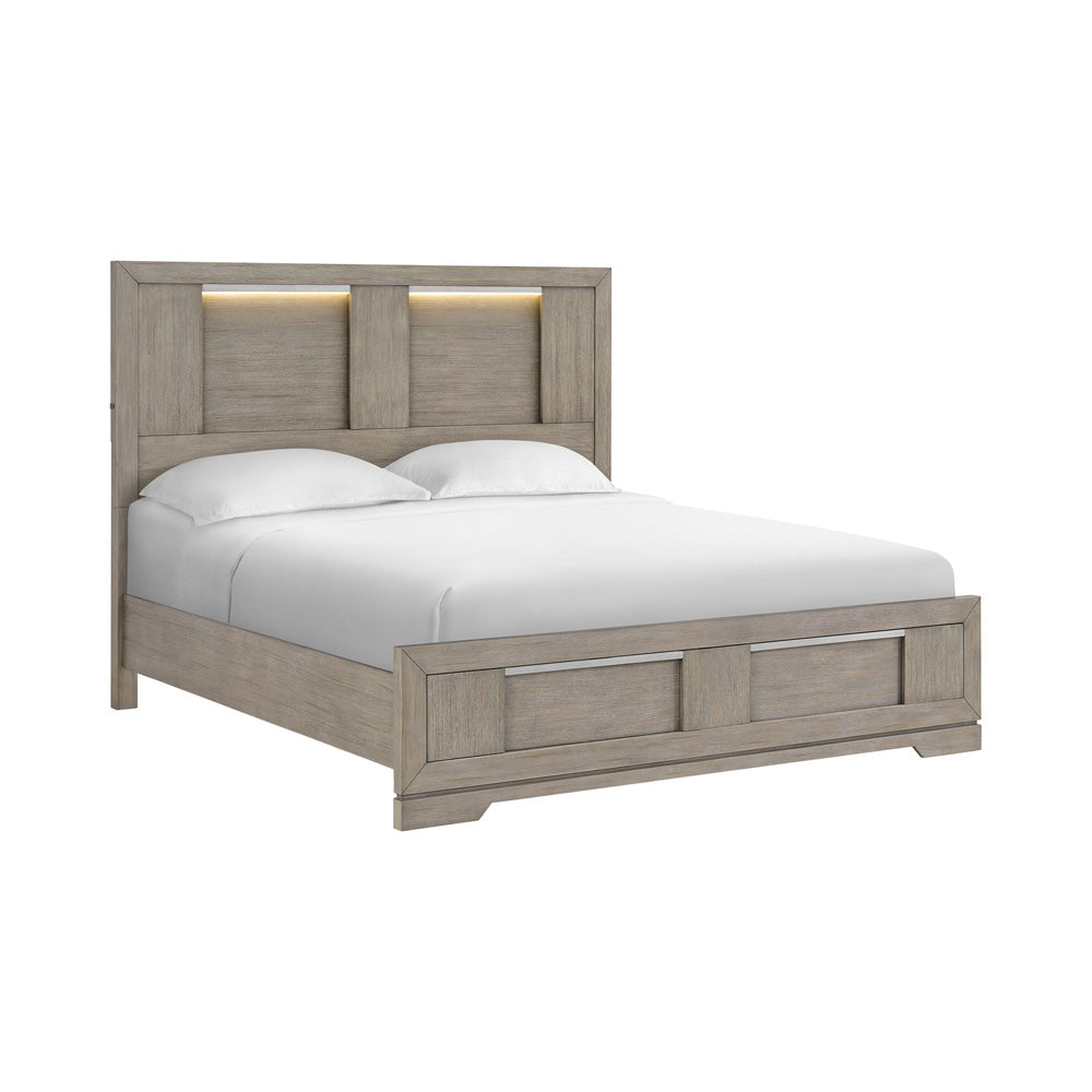 Picket House Furnishings - Argo King 5PC Bedroom Set in Grey - B-9770-3-KBL-NSDRC view 4