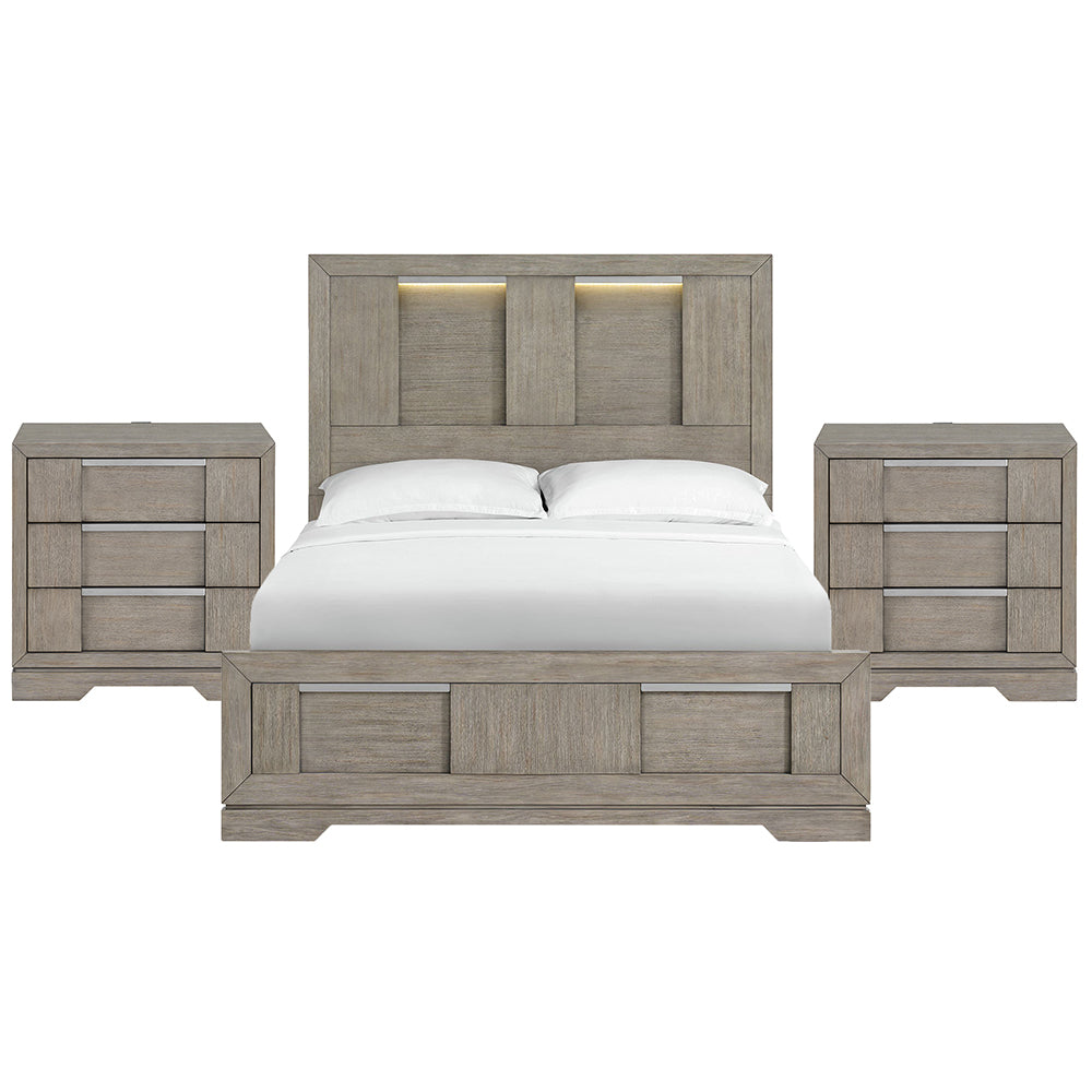 Picket House Furnishings - Argo Queen 3PC Bedroom Set in Grey - B-9770-3-QBL-NS2 view 1