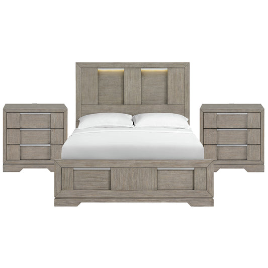 Picket House Furnishings - Argo Queen 3PC Bedroom Set in Grey - B-9770-3-QBL-NS2 view 1