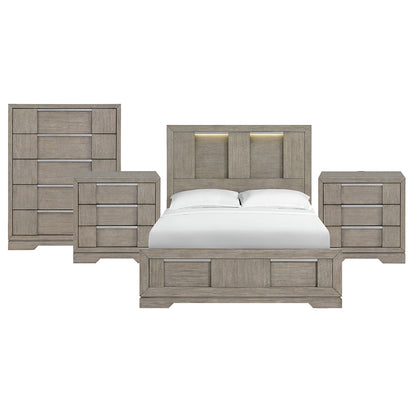 Picket House Furnishings - Argo Queen 4PC Bedroom Set in Grey - B-9770-3-QBL-NSCH view 1