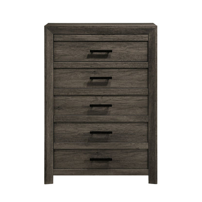 Picket House Furnishings - Ashford 5-Drawer Chest in Mocha Grey - EL400CHZS view 2