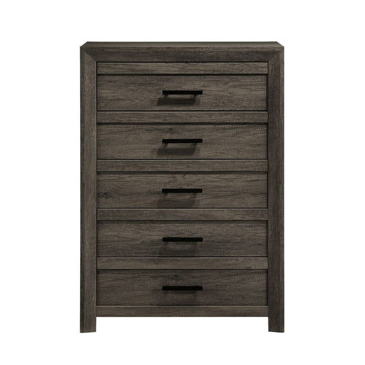 Picket House Furnishings - Ashford 5-Drawer Chest in Mocha Grey - EL400CHZS view 2