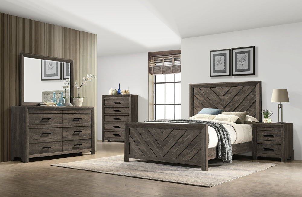 Picket House Furnishings - Ashford Full Bed in Mocha Grey - EL400FBZS view 5