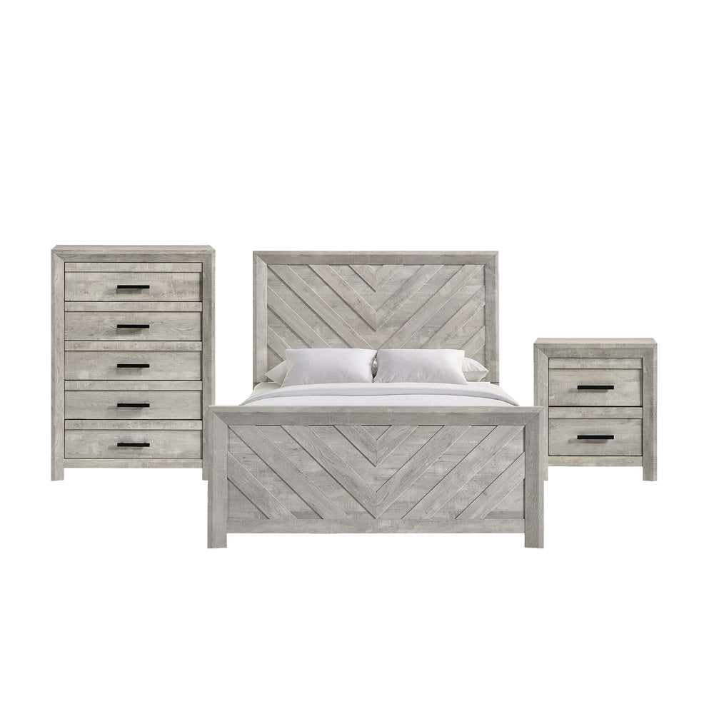 Picket House Furnishings - Ashford Full Panel 3PC Bedroom Set in White - EL700FBZS3PC view 1