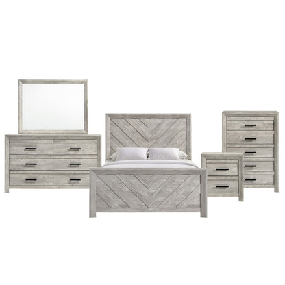 Picket House Furnishings - Ashford Full Panel 5PC Bedroom Set in White - EL700FBZS5PC view 1
