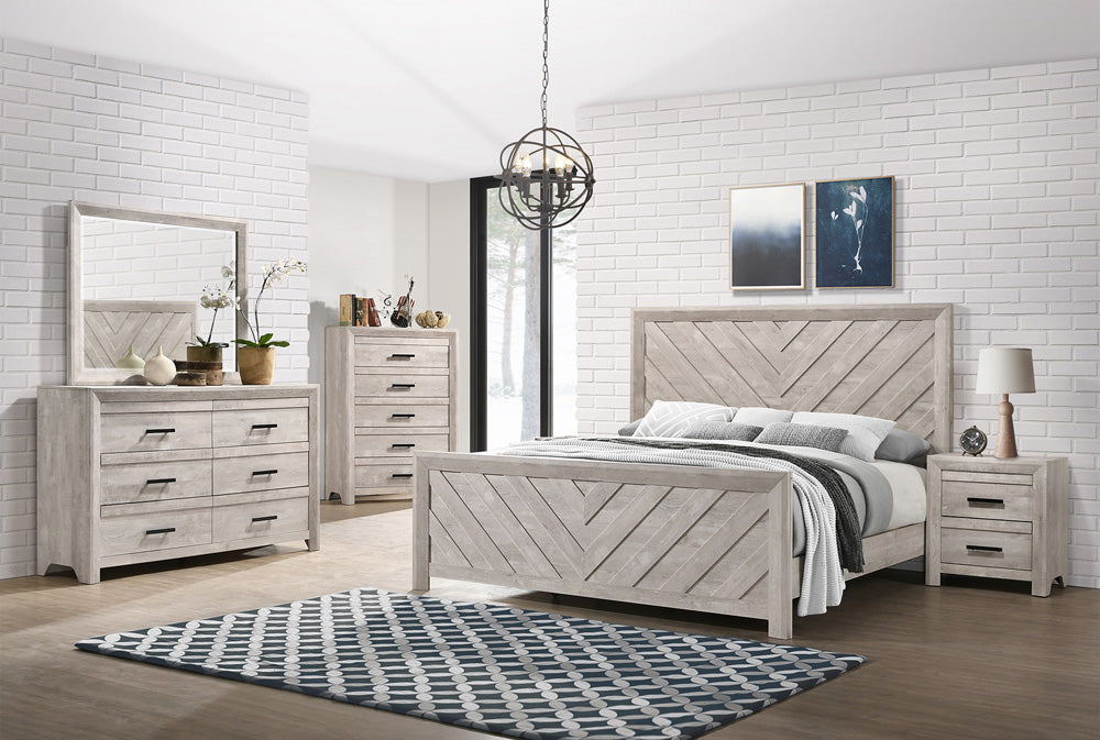 Picket House Furnishings - Ashford King Bed in White - EL700KBZS view 7